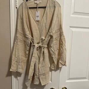 Maurie + Eve Cream Wrap Dress